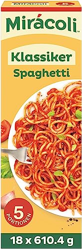 Miracoli Fertiggerichte Klassiker Spaghetti, 5 Portionen, 18 Packungen (18 x 610,4g) von Mirácoli