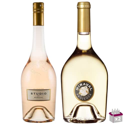 Los Entdeckung Miraval 2x75cl- 1 Studio von Miraval 2021 Rosé 75cl 12,5% & 1 Côtes de Provence Weiß 2021 75Cl 13% von Wine And More