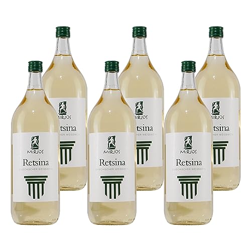 Mirios Retsina Weißwein (6 x 2,0L) von Mirios