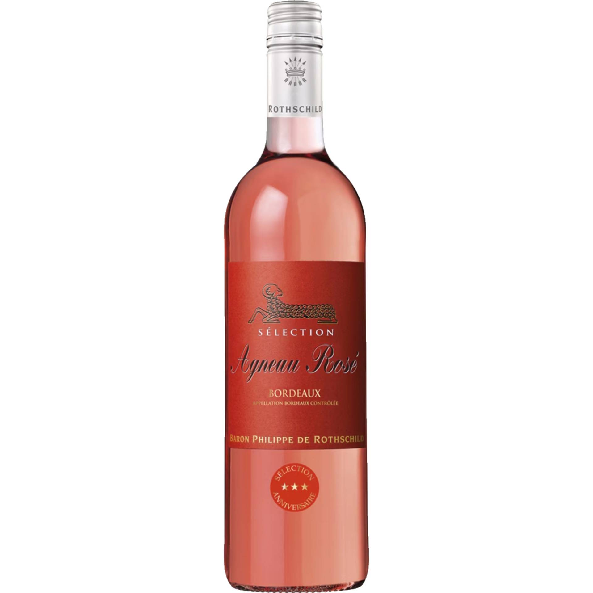 Agneau Rosé, Bordeaux AOP, Bordeaux, 2023, Roséwein Agneau Rosé, Bordeaux AOP, Bordeaux, 2023, Roséwein von Mis en bouteille à 33112 par Baron Philippe de Rothschild, S.A., Négociants à Pauillac - Gironde - France