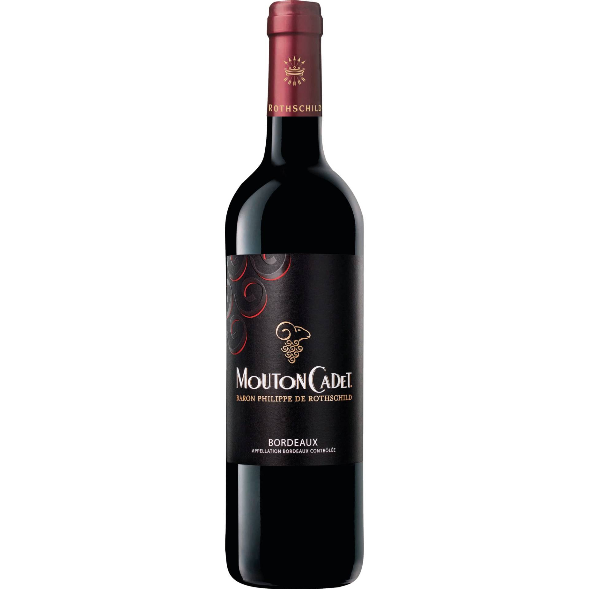 Mouton Cadet Rouge, Bordeaux AOC, Bordeaux, 2020, Rotwein Mouton Cadet Rouge, Bordeaux AOC, Bordeaux, 2020, Rotwein von Mis en bouteille à F 33112 par Baron Philippe de Rothschild, S.A. - Négociants à Pauillac - Gironde - France