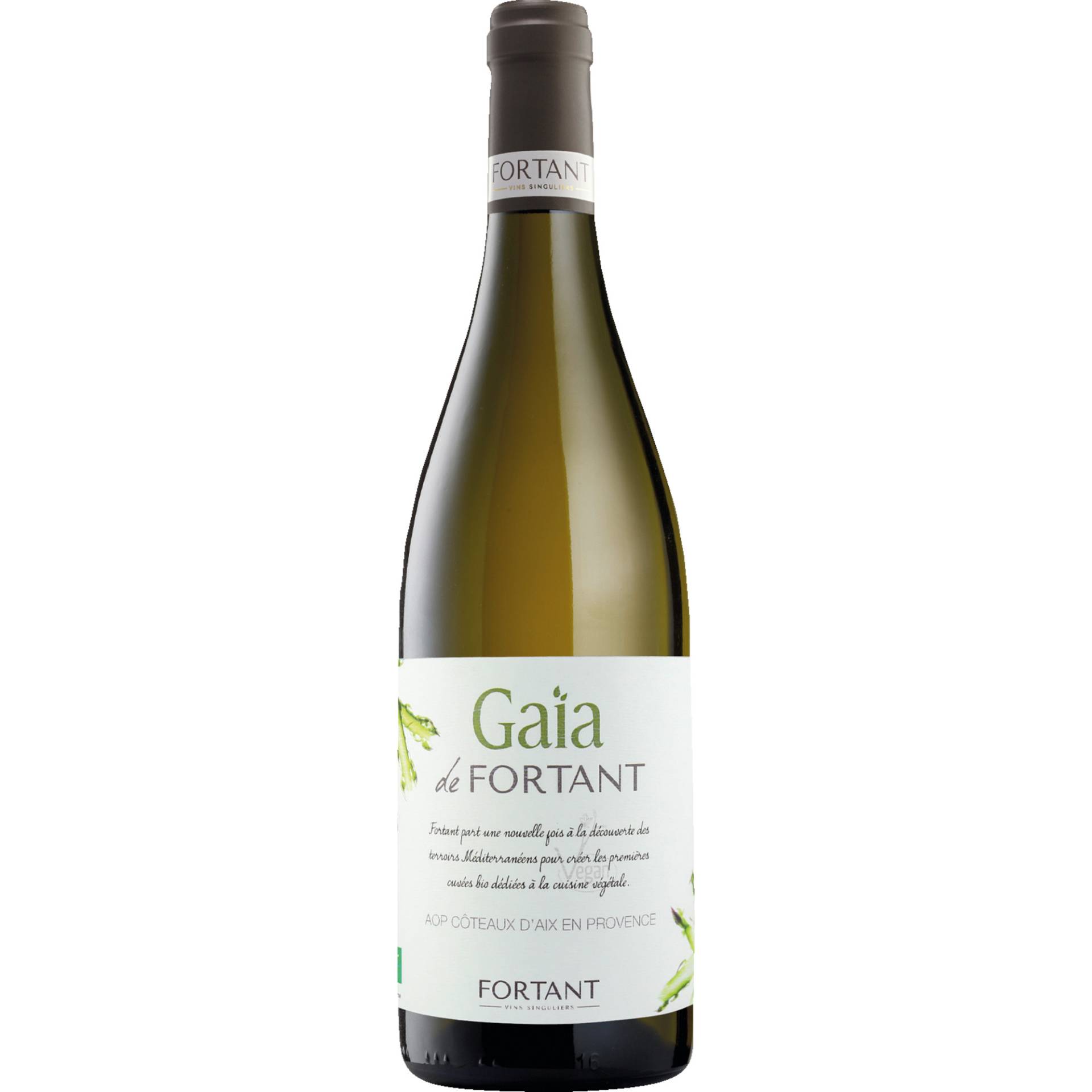 Gaia de Fortant Blanc, Côteaux d'Aix en Provence AOP, Languedoc-Roussillon, 2018, Weißwein von Mis en bouteille par Fortant, 9 Quai Paul Riquet, 34200 Sète, France