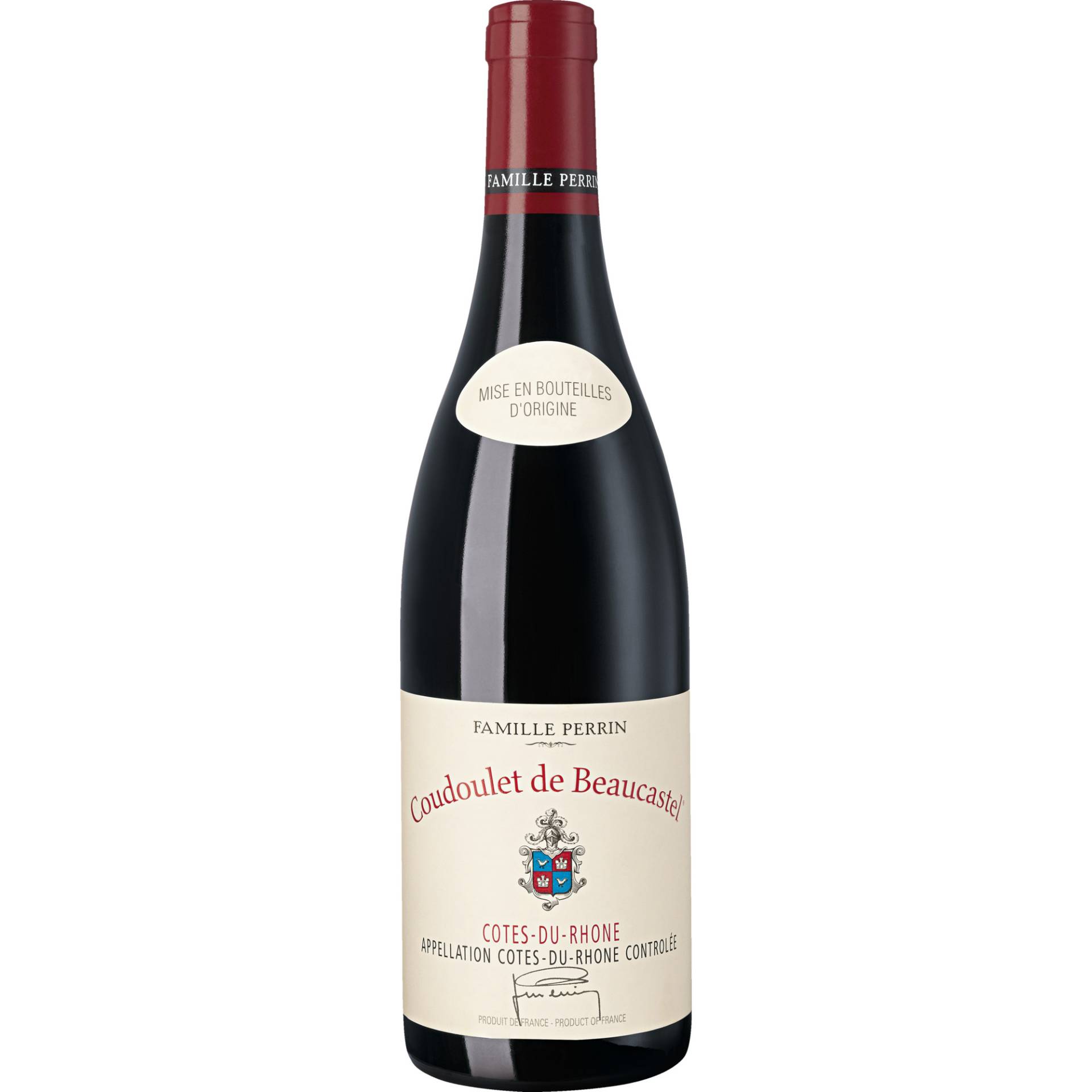Coudoulet de Beaucastel rouge, Côtes du Rhône AOP, Rhône, 2022, Rotwein Coudoulet de Beaucastel rouge, Côtes du Rhône AOP, Rhône, 2022, Rotwein von Mis en bouteille par Sté Fermière des Vignobles Pierre Perrin - Château de Beaucastel - 84350 COURTHEZON