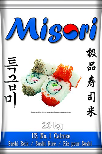 MISORI Calrose/Sushi Reis, 1er Pack (1 x 20.2 kg) von COXZD