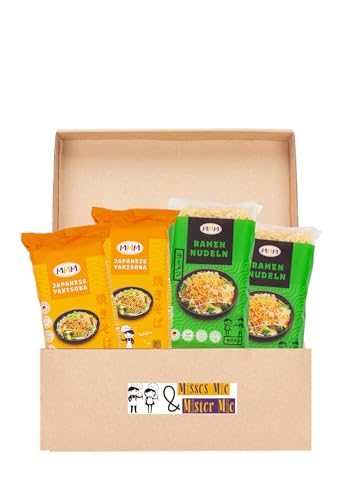 MMM Asian Noodle Box with 2 x 250g Yakisoba and 2 x 500g Ramen Noodles MMM Asian Noodle Box with 2 x 250g Yakisoba and 2 x 500g Ramen Noodles von Misses Mie & Mister Mie