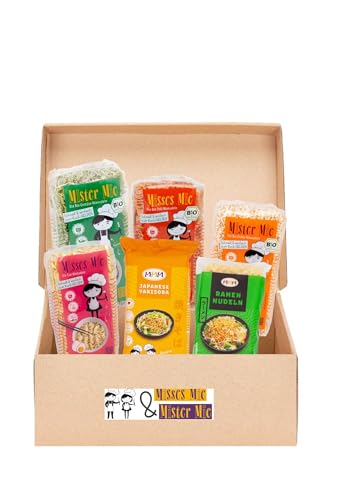 Nudel Box Mix mit 6 verschiedenen Sorten: Yakisoba-, Ramen-, Dinkel-, Chili-, Gemüse-, Eiernudeln 250g, hergestellt in DE Nudel Box Mix mit 6 verschiedenen Sorten: Yakisoba-, Ramen-, Dinkel-, Chili-, Gemüse-, Eiernudeln 250g, hergestellt in DE von Misses Mie & Mister Mie