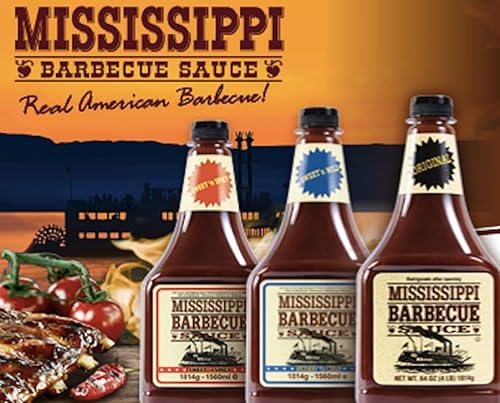 3 Sorten Mississippi BBQ Grillsauce Marinade 3er Vorteilspaket 5,4 kg von Mississippi