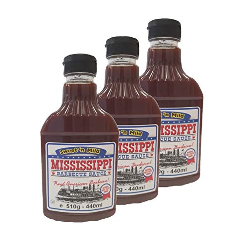3 x Grill-Sauce - Flasche 510 g von Mississippi