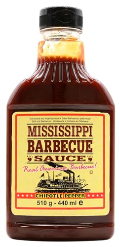 Mississippi Barbecue Sauce Chipotle Pepper, 6er Pack (6 x 510g) von Mississippi