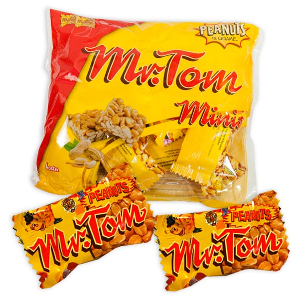 Mister Tom Mini, leckerer Erdnuss-Snack im Viereck, 200g Packung von Mister Tom