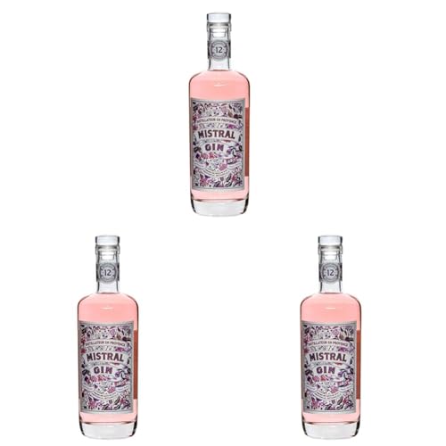 MistralGin Provence Rosé Dry (1 x 0.5l) (Packung mit 3) von Mistral Gin