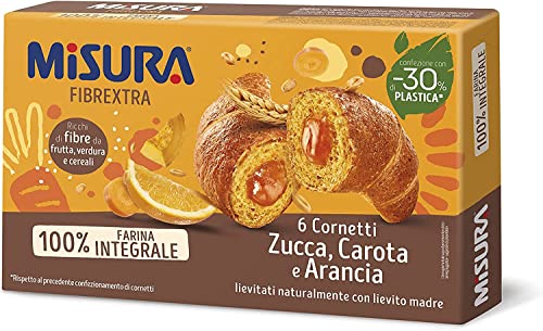 3x Misura Fibraextra Cornetti integrali Kuchen mit Kürbis Möhren Vollkorn 300g von Misura