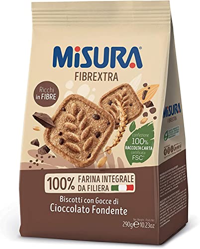 3x Misura Fibraextra Integrali Schokolade Tropfen Vollkorn kekse 290g biscuits von Misura