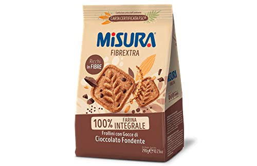 6x Misura Fibraextra Integrali Schokolade Tropfen Vollkorn kekse 290g biscuits von Misura