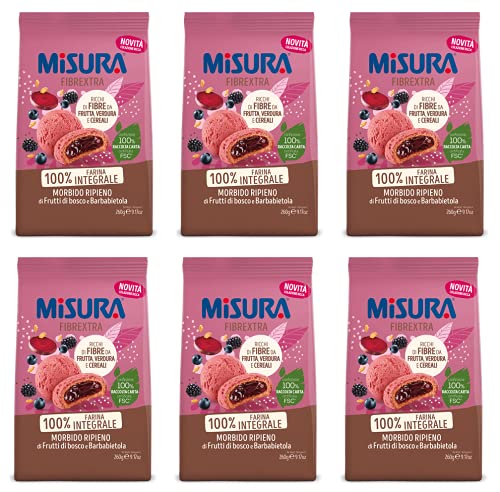 6x Misura Fibrextra Frollini Ripieni Vollkornkekse gefüllt mit Beeren und Rote Beete 260g 6x Misura Fibrextra Frollini Ripieni Vollkornkekse gefüllt mit Beeren und Rote Beete 260g von Misura