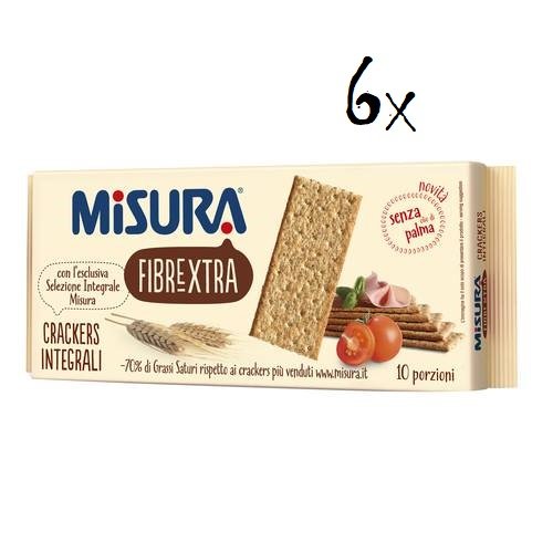 6x Misura Fibrextra integrali 10x Crackers Vollkorn Cracker Salati gesalzen 400g von Misura