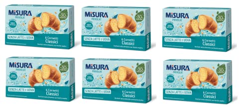 6x Misura Privolat Cornetti Classici Senza Latte e Uova Klassische Croissants ohne Milch und Ei ( 6 x 40g ) 240g von Misura