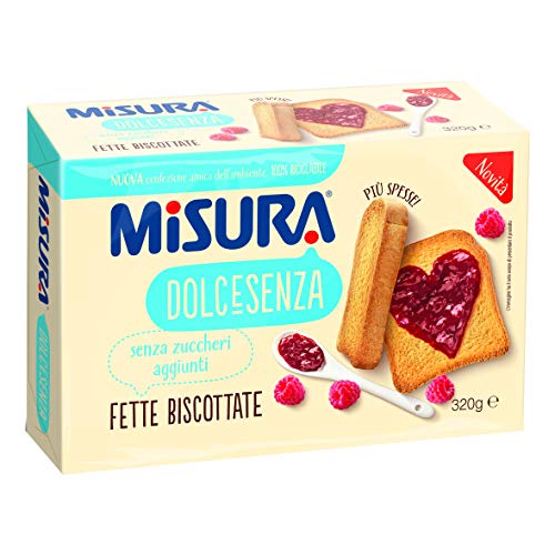 6x Misura dolcesenza Fette Biscottate Zwieback kekse gebackenem Brot 320g von Misura