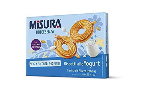Misura Dolcesenza Biscotti allo Yogurt senza zuccheri aggiunti Joghurtkekse ohne Zuckerzusatz Kekse Biscuits 400g von Misura