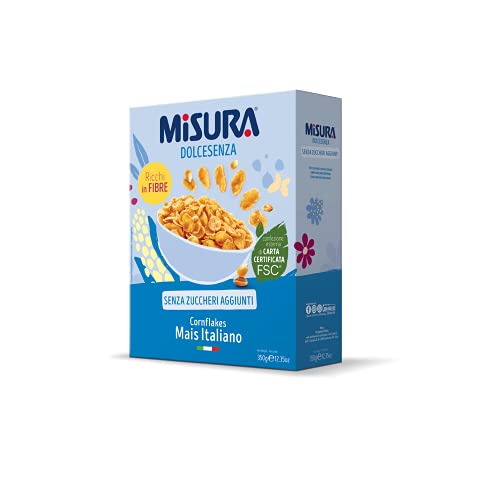 Misura Dolcesenza Knusprige und Goldene Cornflakes Italienischer Mais Ohne Zuckerzusatz 350g von Misura
