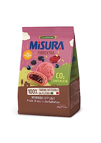 Misura Fibrextra Frollini Ripieni Vollkornkekse gefüllt mit Beeren und Rote Beete 260g von Misura