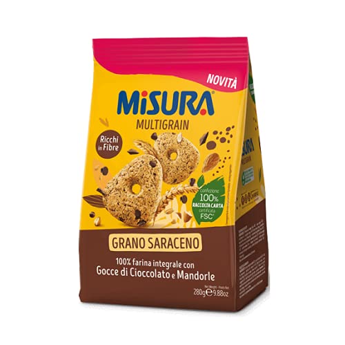 Misura Multigrain Grano Saraceno Vollkornkekse mit Schokoladentropfen und Mandeln 280g von Misura