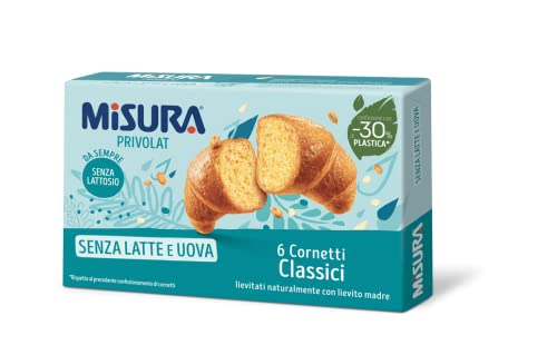Misura Privolat Cornetti Classici Senza Latte e Uova Klassische Croissants ohne Milch und Ei ( 6 x 40g ) 240g von Misura