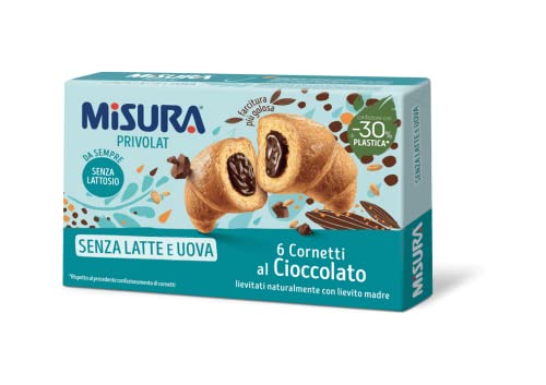 Misura Privolat Cornetti al Cioccolato Senza Latte e Uova Croissants mit Schokoladenfüllung ohne Milch und Ei 290g von Misura