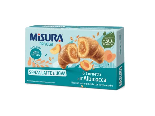 Misura Privolat Cornetti all'Albicocca Senza Latte e Uova Croissants mit Aprikosenfüllung ohne Milch und Ei 290g von Misura