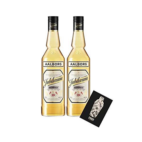 Aalborg 2er Set Jubilaeums Akvavit 2x 0,7L (40% Vol) Aquavit aus Dänemark- [Enthält Sulfite] von Mixcompany.de Bar & Glas