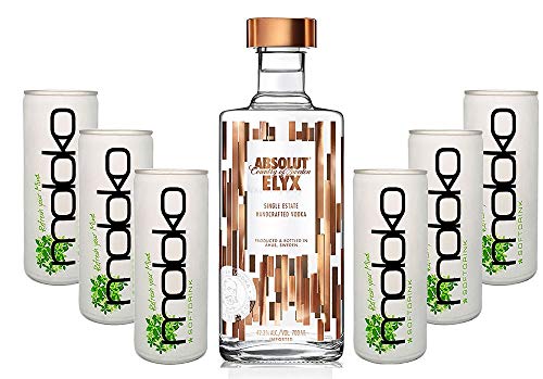Absolut Elyx Vodka Wodka Set - Absolut Elyx 0,7L (42,3% Vol) + 6x Moloko 250ml inkl. Pfand - EINWEG von Mixcompany.de Bar & Glas
