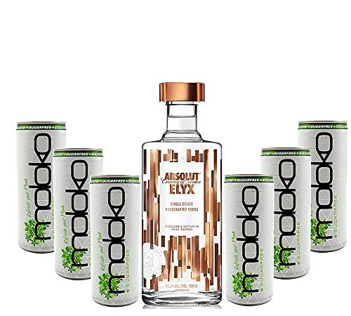 Absolut Elyx Vodka Wodka Set - Absolut Elyx 0,7L (42,3% Vol) + 6x Moloko Sugarfree 250ml inkl. Pfand - EINWEG von Mixcompany.de Bar & Glas
