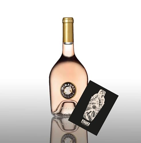 Angelina Jolie + Brad Pitt Miraval Cotes de Provence Rose Wein 0,75L (13% Vol) Jolie-Pitt Miraval Wein - [Enthält Sulfite] von Mixcompany.de Bar & Glas