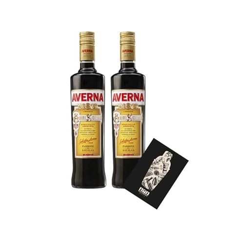 Averna 2er Set Amaro Siciliano 2x 0,7L (29% Vol) Kräuterlikör- [Enthält Sulfite] von Mixcompany.de Bar & Glas