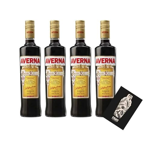 Averna 4er Set Amaro Siciliano 4x 0,7L (29% Vol) Kräuterlikör- [Enthält Sulfite] von Mixcompany.de Bar & Glas