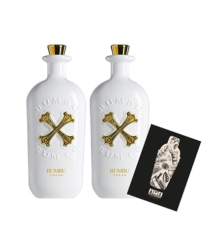 BUMBU CREAM 2er Set handcrafted Cream Liqueur Rum 0,7L (15% vol) Product of Panama - [Enthält Sulfite] von Mixcompany.de Bar & Glas