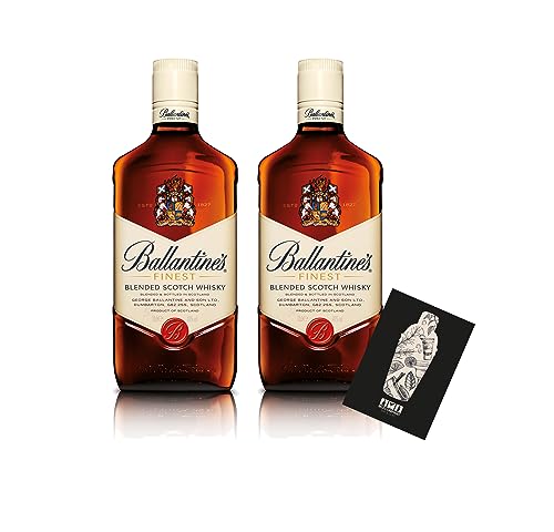 Ballantines 2er Set finest blended Scotch Whisky 2x 0,7L (40% Vol) Product of Scotland- [Enthält Sulfite] von Mixcompany.de Bar & Glas
