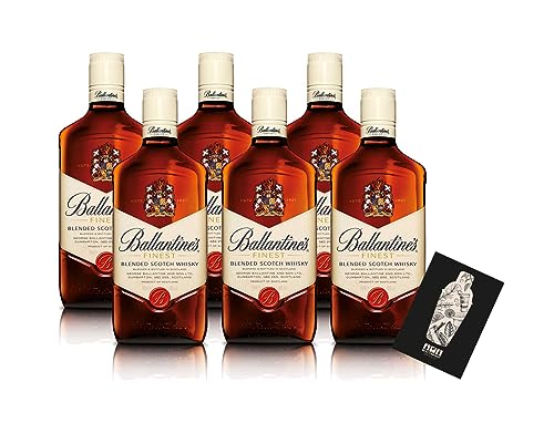 Ballantines 6er Set finest blended Scotch Whisky 6x 0,7L (40% Vol) Product of Scotland- [Enthält Sulfite] von Mixcompany.de Bar & Glas