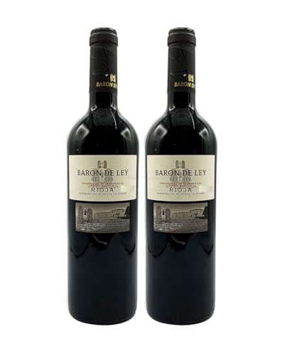 Baron de Ley Rotwein - 2er Set - 2x 0,75L (14% Vol) - Reserva Rioja - Spanien- [Enthält Sulfite] von Mixcompany.de Bar & Glas