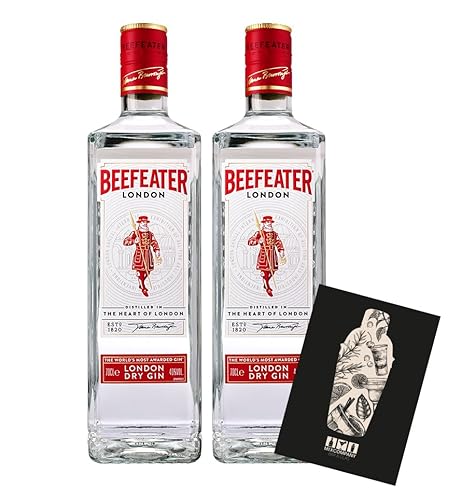 Beefeater 2er Set EST 1820 London Dry Gin 0,7L (40% vol) The worlds most awarded gin - [Enthält Sulfite] von Mixcompany.de Bar & Glas