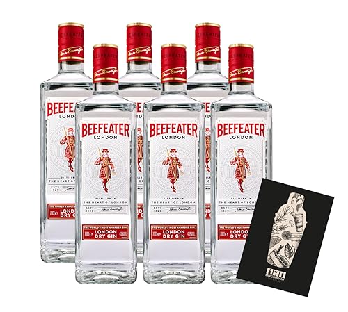 Beefeater 6er Set EST 1820 London Dry Gin 0,7L (40% vol) The worlds most awarded gin - [Enthält Sulfite] von Mixcompany.de Bar & Glas