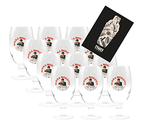 Birra Moretti 12er Set Bierglas 12x Glas Gläser Tulpe mit 0,2L Eichung Birra Moretti 12er Set Bierglas 12x Glas Gläser Tulpe mit 0,2L Eichung von Mixcompany.de Bar & Glas