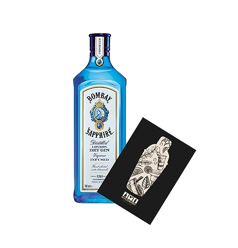 Bombay Sapphire Distilled London Dry Gin 0,7L (40% vol) Vapour infused- [Enthält Sulfite] von Mixcompany.de Bar & Glas