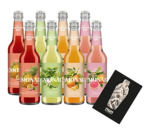 Elephant Bay 8er Lemonaden tasting Set - 2x pro Sorte Pink Grapefruit + Mandarin + Exotic + Lime Mint je 330ml inkl. Pfand - MEHRWEG von KDJMDL