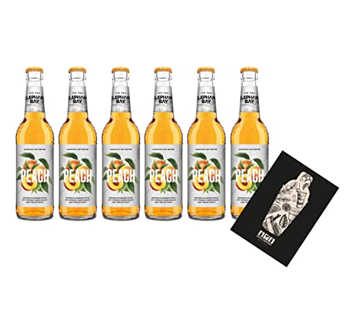 Elephant Bay ICE TEA Eistee Peach Set - 6x Elephant Bay Peach je 330ml inkl. Pfand - MEHRWEG von Mixcompany.de Bar & Glas