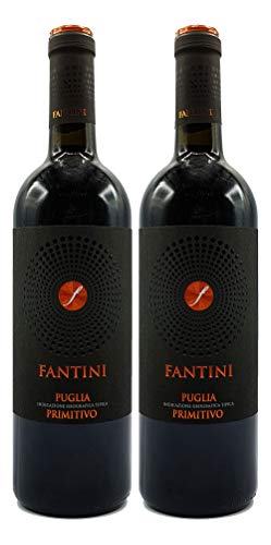 Farnese Fantini Puglia Primitivo 2er Set Rotwein aus Italien 2x 0,75L (14% Vol)- [Enthält Sulfite] von Mixcompany.de Bar & Glas