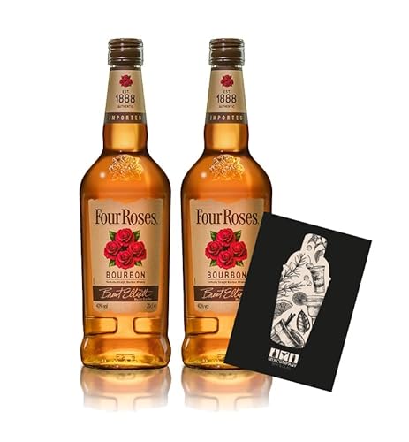 Four Roses 2er Set Bourbon Est. 1888 0,7L (40% vol) Kentuckys Straight Bourbon Whiskey - [Enthält Sulfite] von Mixcompany.de Bar & Glas