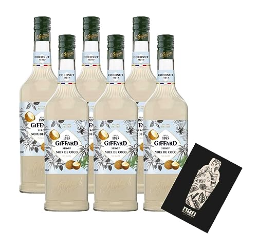 Giffard Kokos 6er Set Sirup je 1L Kokosnuss , Sirop de Coco von Mixcompany.de Bar & Glas