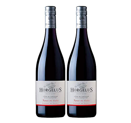 Horgelus Rouge de Gala - 2er Set Rotwein Merlot 0,75L (13% Vol) aus Frankreich/Côtes de Gascogne - [Enthält Sulfite] von Mixcompany.de Bar & Glas