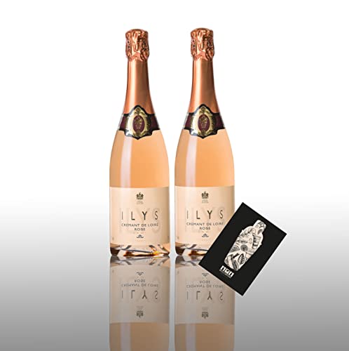 Ilys ROSE Brut 2er Set Cremant de Loire Rose 2x 0,75L (12,5% Vol) Frankreich- [Enthält Sulfite] von Mixcompany.de Bar & Glas